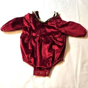 Baby girl velvet onesie